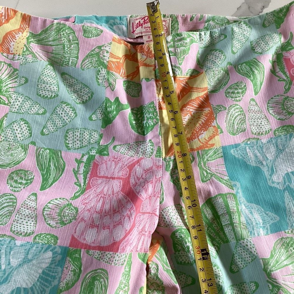 Lilly Pulitzer Originals Resort Fit Capri Sz 8 Seashells Beach Summer - Picture 6 of 10
